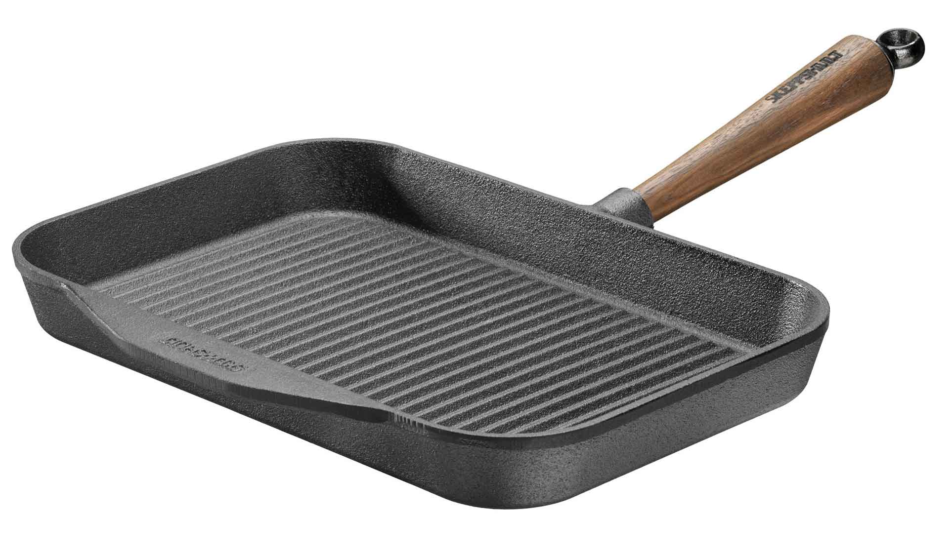 Skeppshult Grillpfanne Walnussgriff 32 x 22 cm